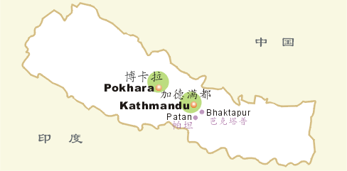 尼泊尔地图（简）