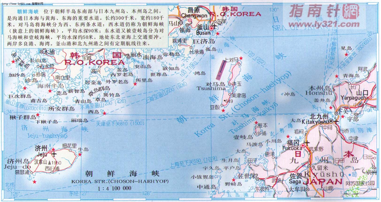 朝鲜海峡地图