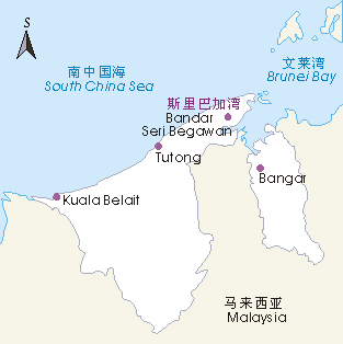 文莱湾地图