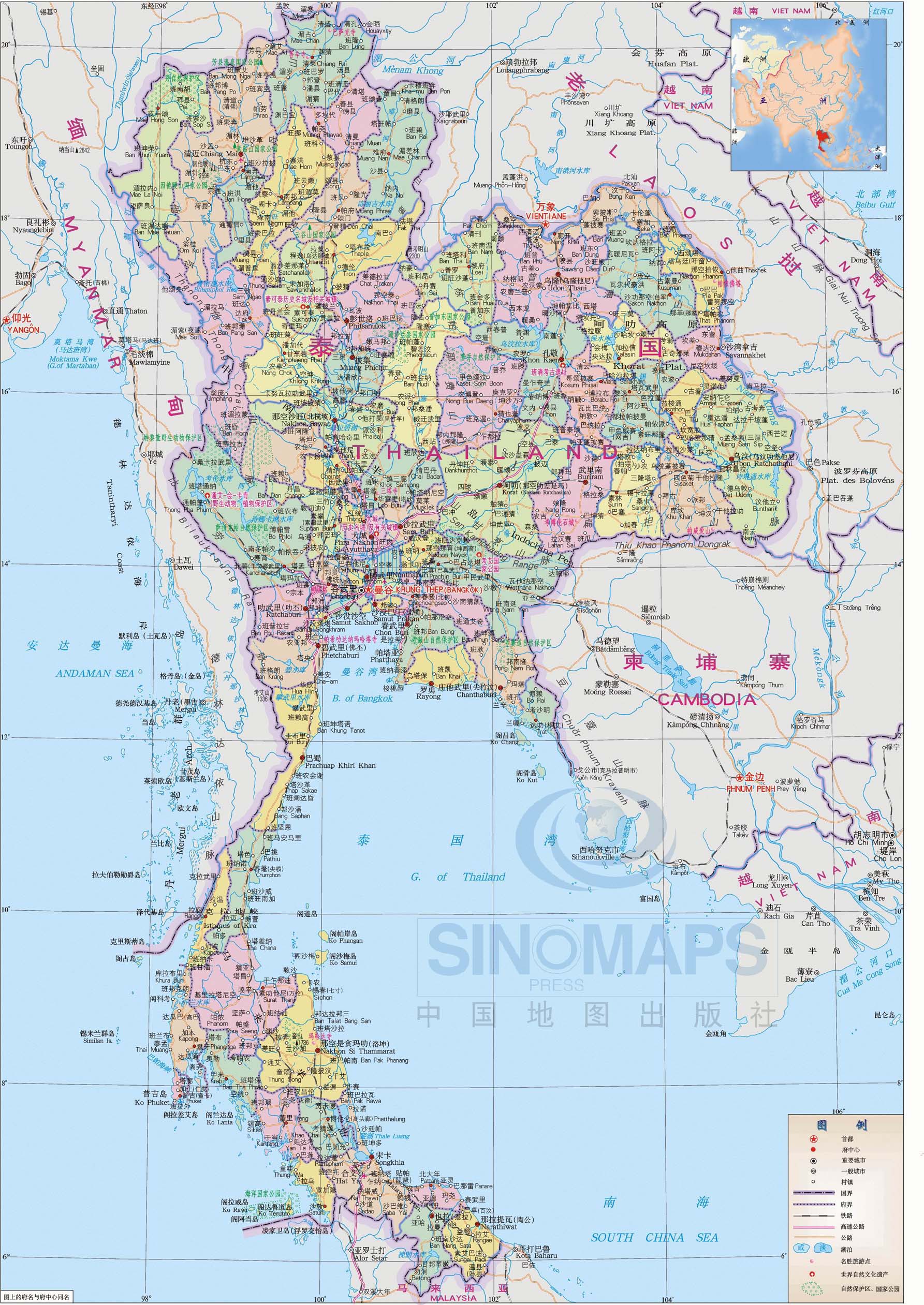 马来西亚地图高清中文版