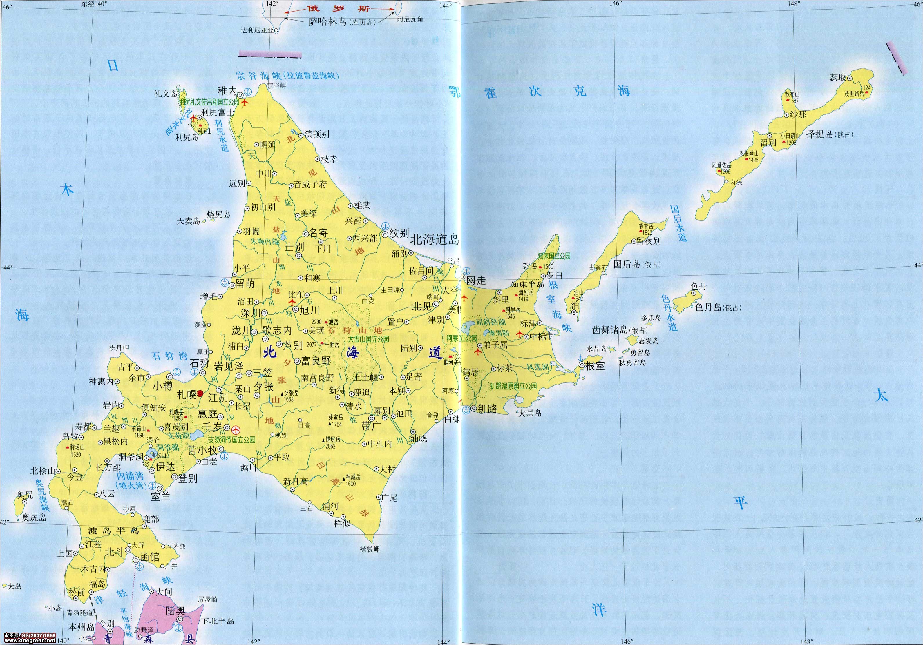 北海道地图
