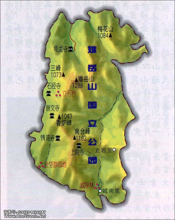 雉岳山国立公园地图