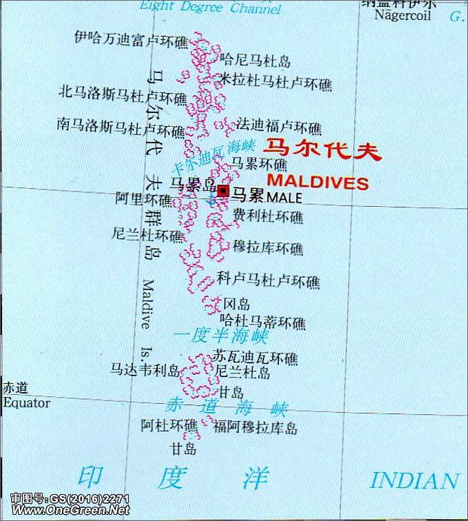 马尔代夫地图
